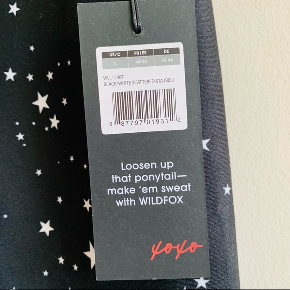 Wildfox Black & White Star Contender Compression Ankle Leggings - Picture 8 of 10